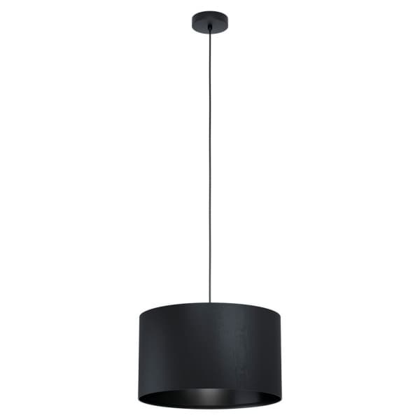 Eglo 99042 Подвес MASERLO 1, 1x40W(E27), 380, сталь, черный/текстиль, черный
