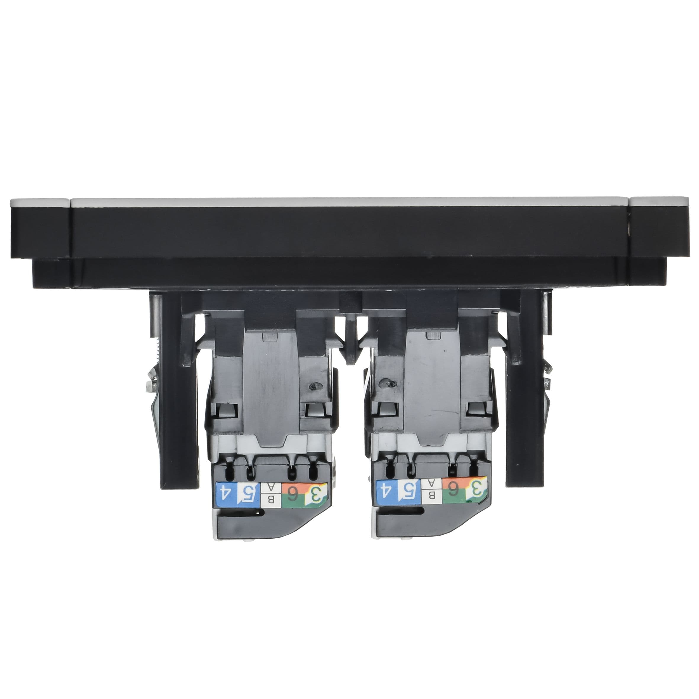 IEK FORTE&PIANO Металл Розетка комп. 2-ая RJ45 кат.5E FP733M ник. — миниатюра 5