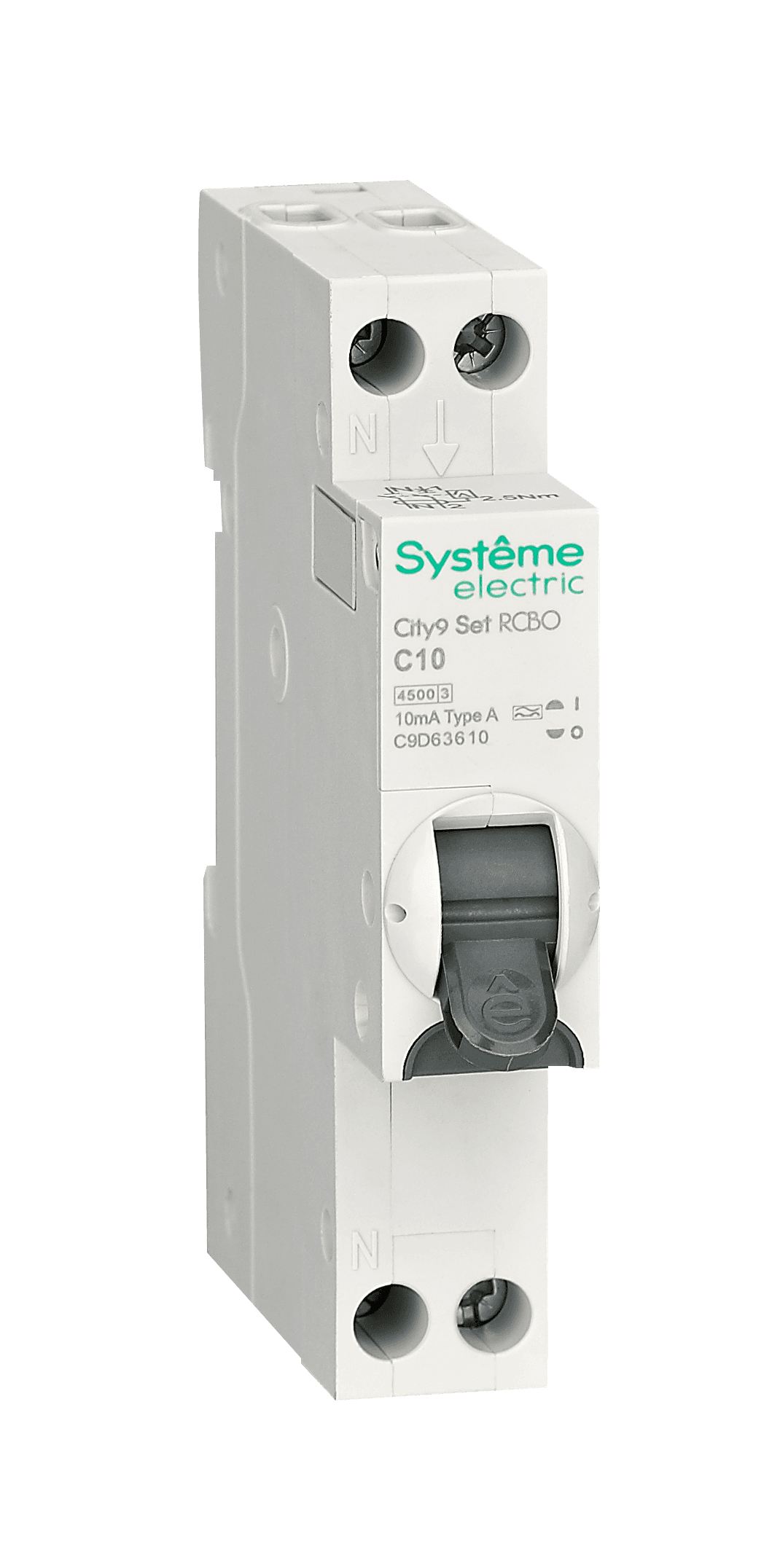 Systeme Electric City9 АВДТ 1П+Н C10 4500A 10мА A 18мм