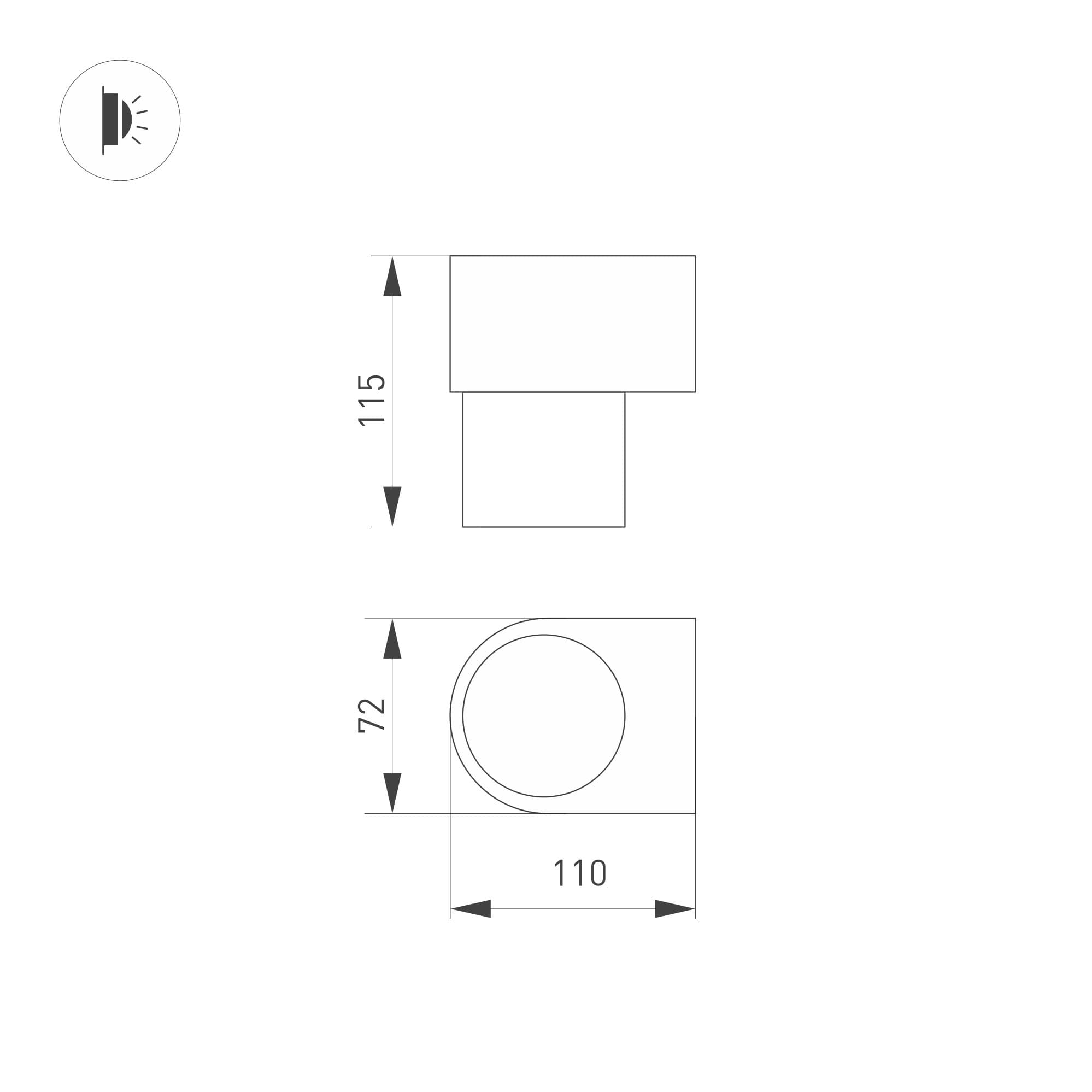 Arlight Светильник SP-SPICY-WALL-S115x72-6W Warm3000 (WH, 40 deg) (IP20 Металл, 3 года) 033850 — миниатюра 5