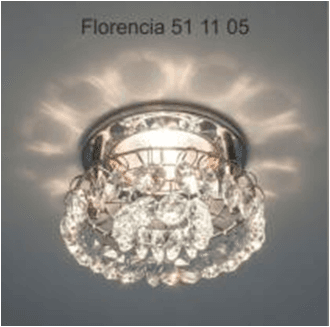 Italmac Florencia 51 11 05 Cветильник штампованный с подвесным стеклом, основание хром, MR16