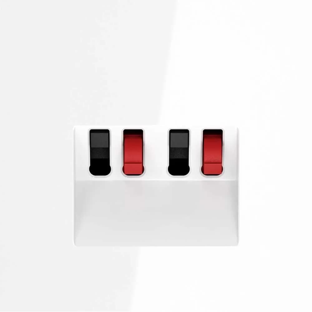 Voltum S70 Белый глянцевый Розетка акустическая 4-местная