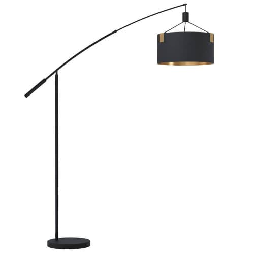 Eglo 39966 Торшер TORTOLA 1, 3x40W, E27, L1830, B450, H2030, основание: Ø375, сталь, черный, латунь/текстиль, черный, латунь