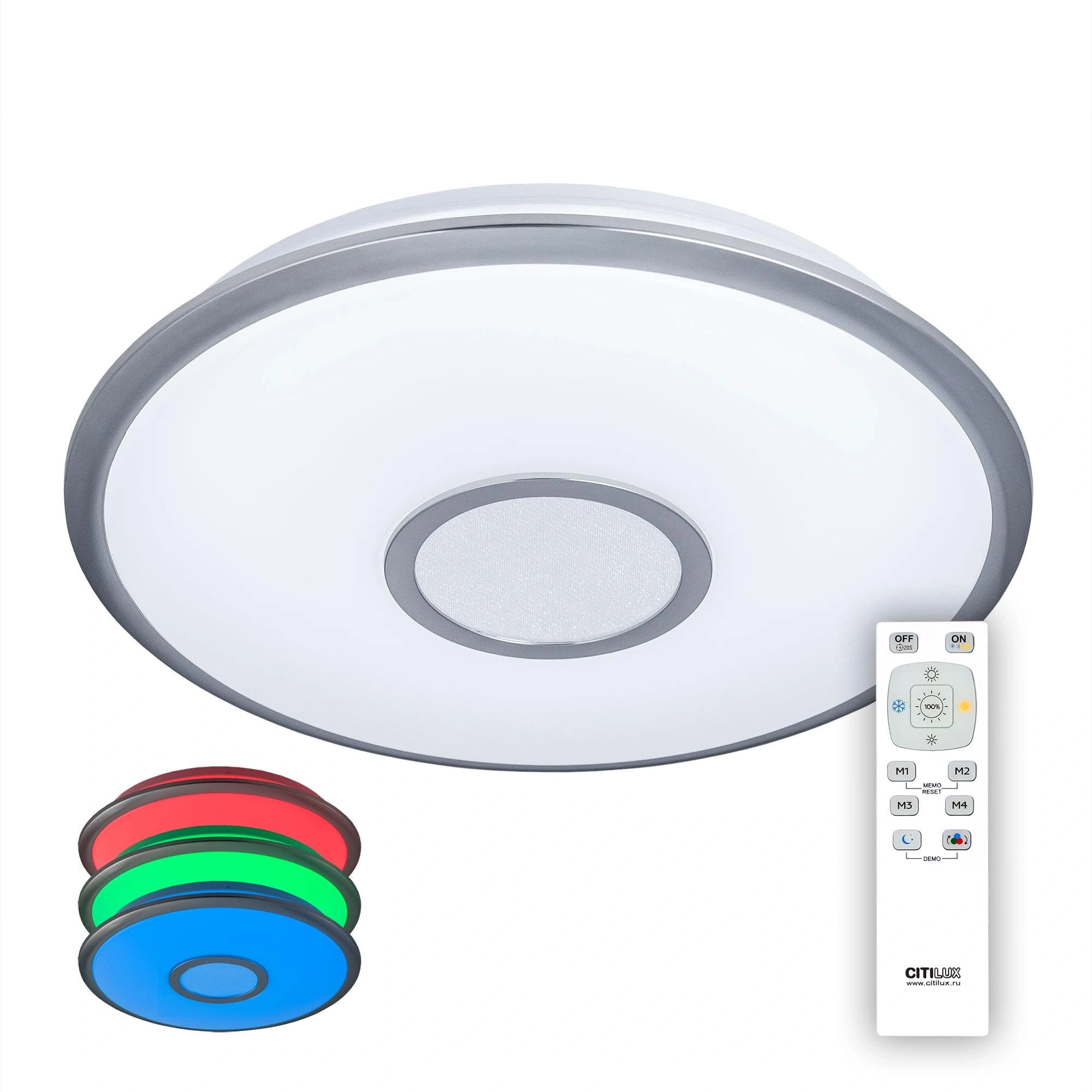 Citilux CL70340mRGB Старлайт Хром Мат. LED Светильник с пультом — миниатюра 1