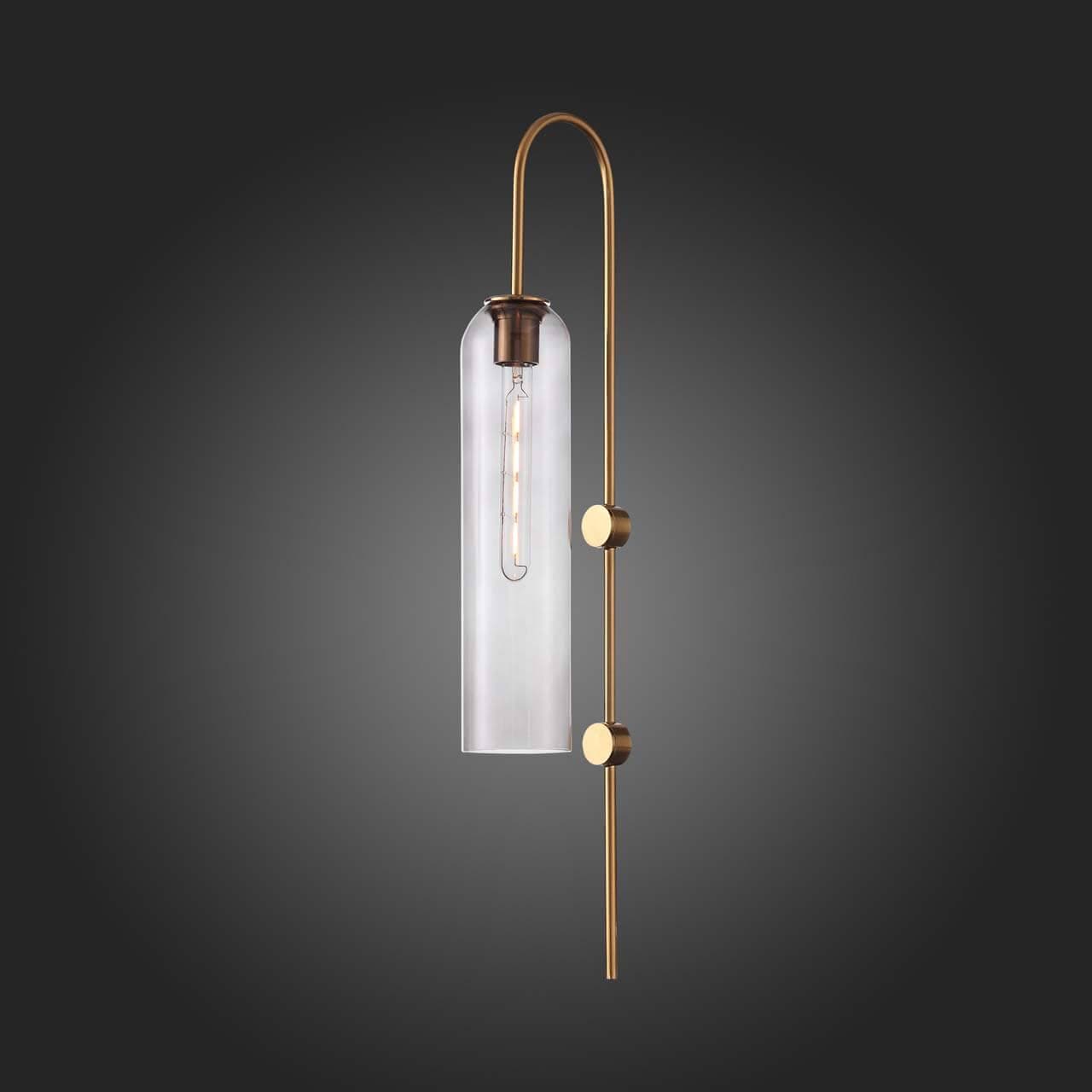 ST Luce SL1145.341.01 Светильник настенный Латунь/Дымчатый E27 1*60W — миниатюра 2