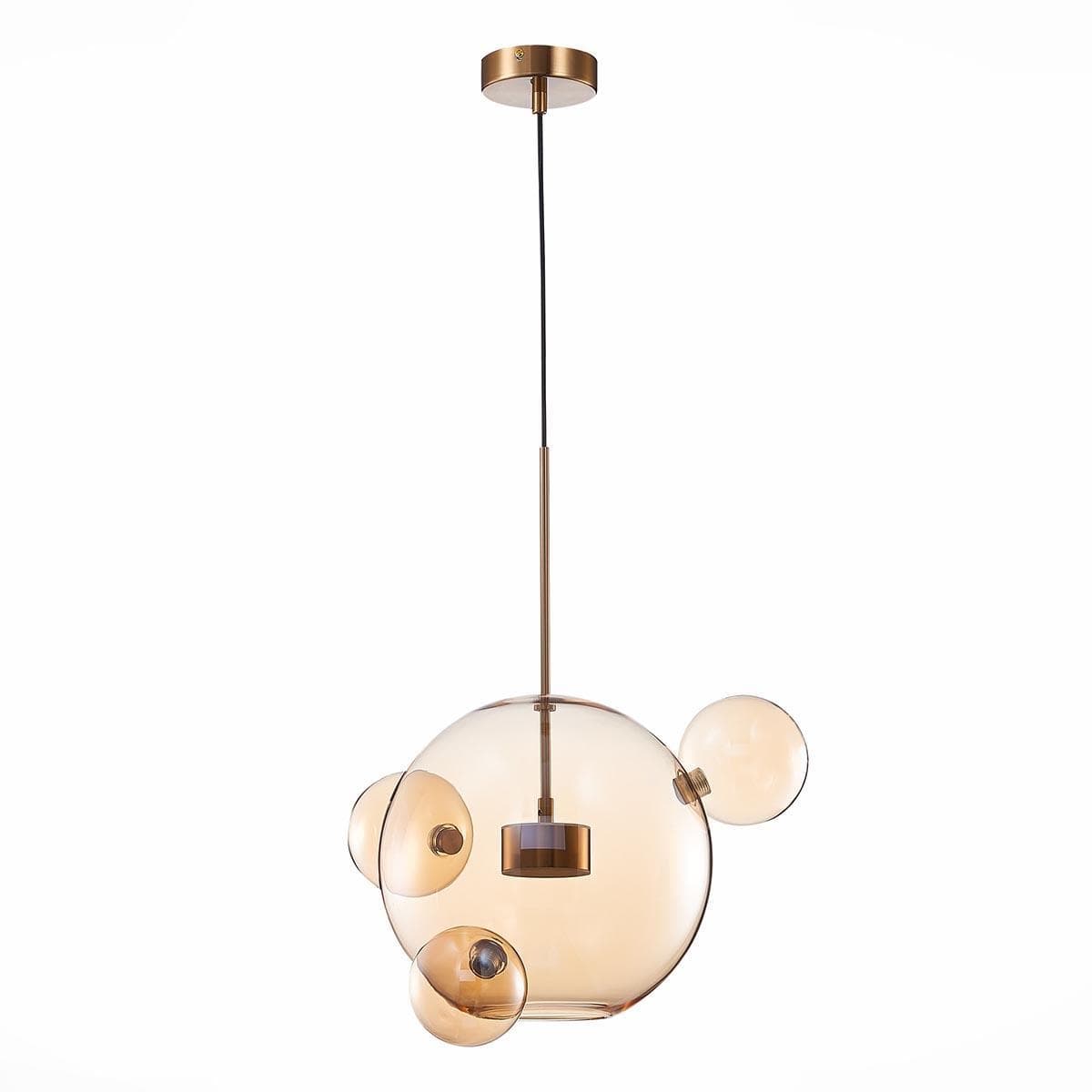 ST Luce SL1133.303.01 Светильник подвесной Латунь/Коньячный LED 1*10W 3000K — миниатюра 1