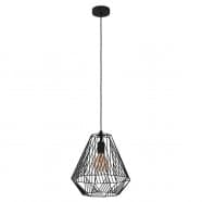 Eglo STYPE Подвесной потолочный светильник (люстра) STYPE, 1Х40W, E27, H1100, Ø330, сталь, черный 43692