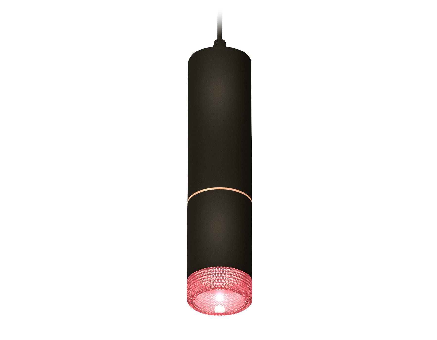 Ambrella Комплект подвесного светильника с композитным хрусталем XP6313030 SBK/PI черный песок/розовый MR16 GU5.3 (A2302, C6343, A2063, C6313, N6152) — миниатюра 1