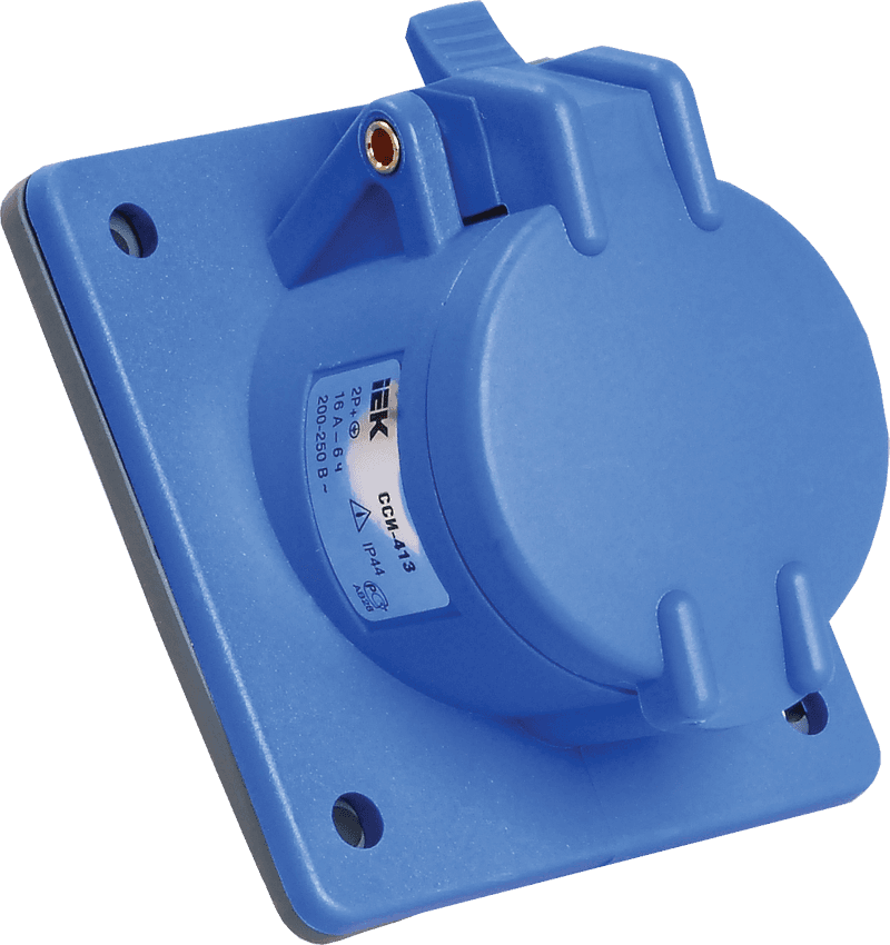 IEK Розетка встраиваемая ССИ-413 16А-6ч/200-250В 2Р+PЕ IP44 MAGNUM — миниатюра 2