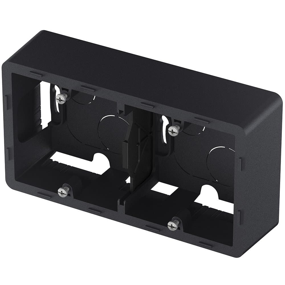 Legrand INSPIRIA Антрацит Коробка накладного монтажа - 2 поста 673993 — миниатюра 4
