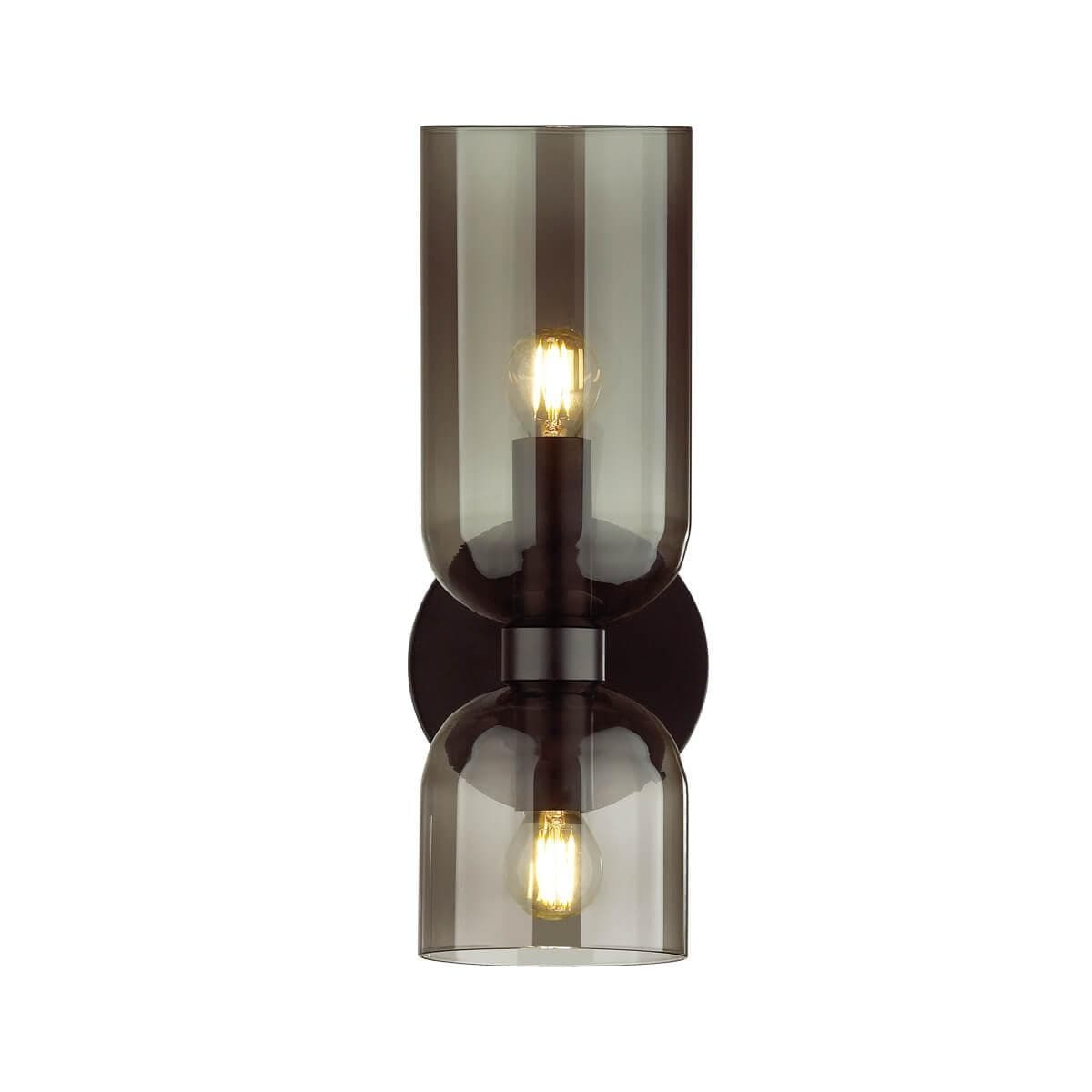Odeon Light Бра с выключателем E14 2*60W ORINOCO MIDCENT ODL21 291 черный/дымчатый — миниатюра 1