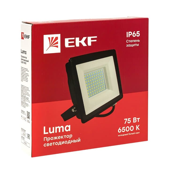 Прожектор светодиодный СДО-3005 75Вт 6500К IP65 EKF Basic — миниатюра 2