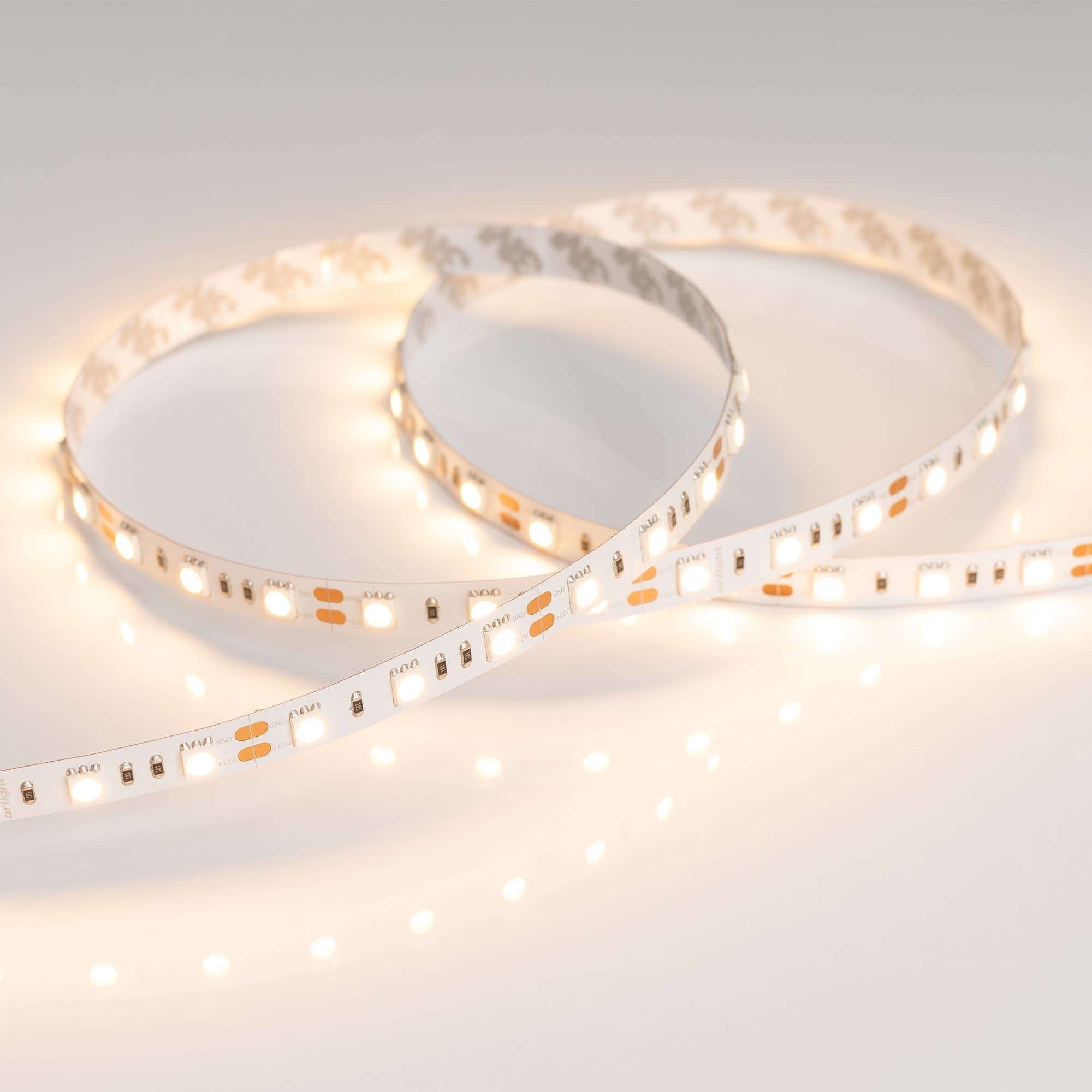 Arlight Светодиодная лента RT 2-5000 12V Warm2700 2x (5060, 300 LED, LUX) (14.4 Вт/м, IP20) 012349(B) — миниатюра 4