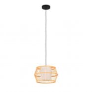 Eglo 390233 Подвесной светильник HL/1 E27 bl/bamboo/wh 'MONTERROSO'