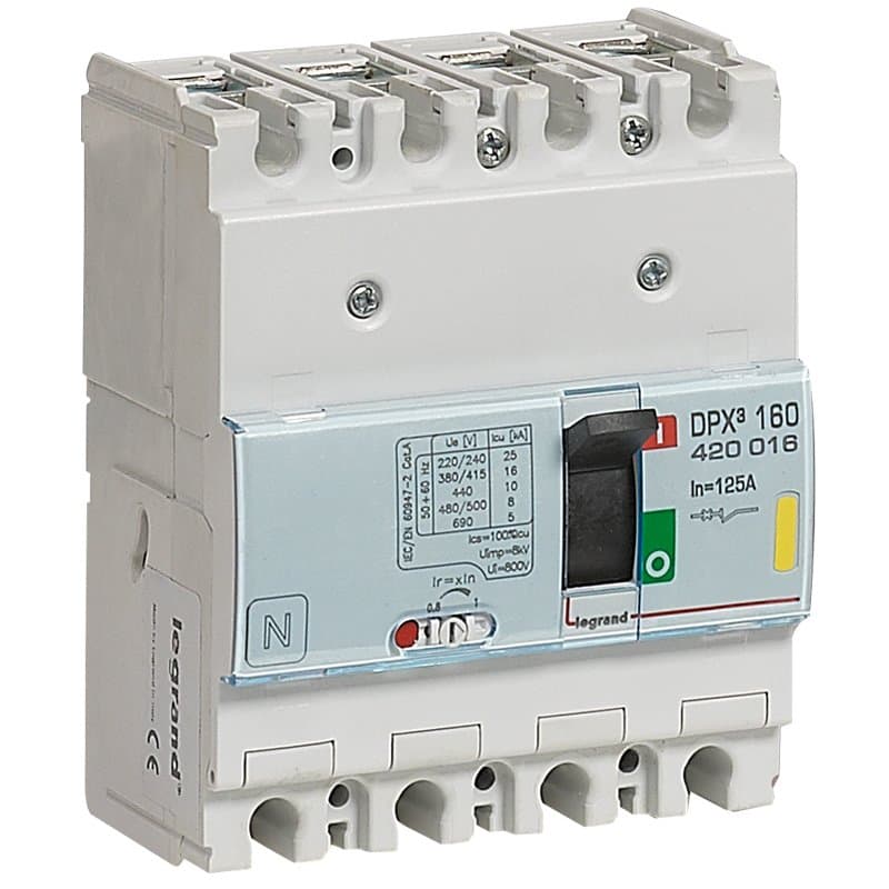 Legrand DPX3 160 Автоматический выключатель 4P 125А 16kA 420016