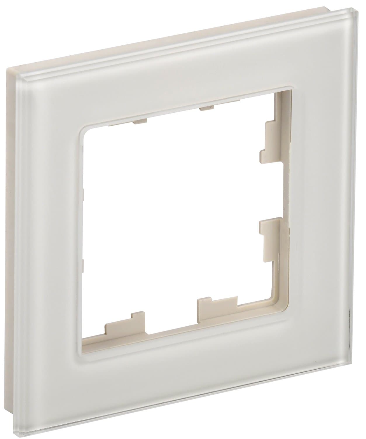 IEK BRITE DECOR  Ванильный глянец стекло Рамка 1-м РУ-1-2-БрВа
