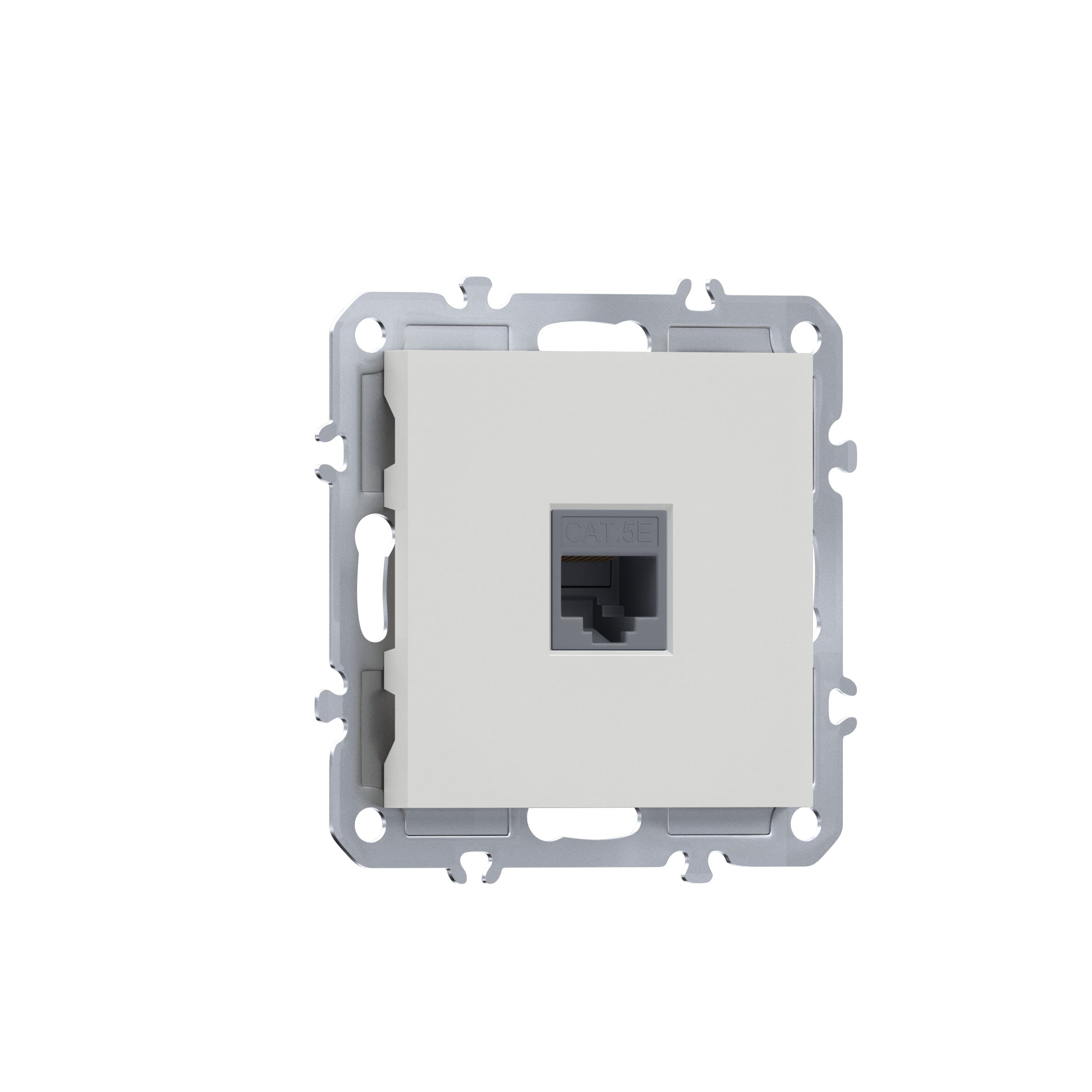 Розетка RJ45 cat.5, компьютерная на 1 выход, цвет матовый белый, серия A07 Donel