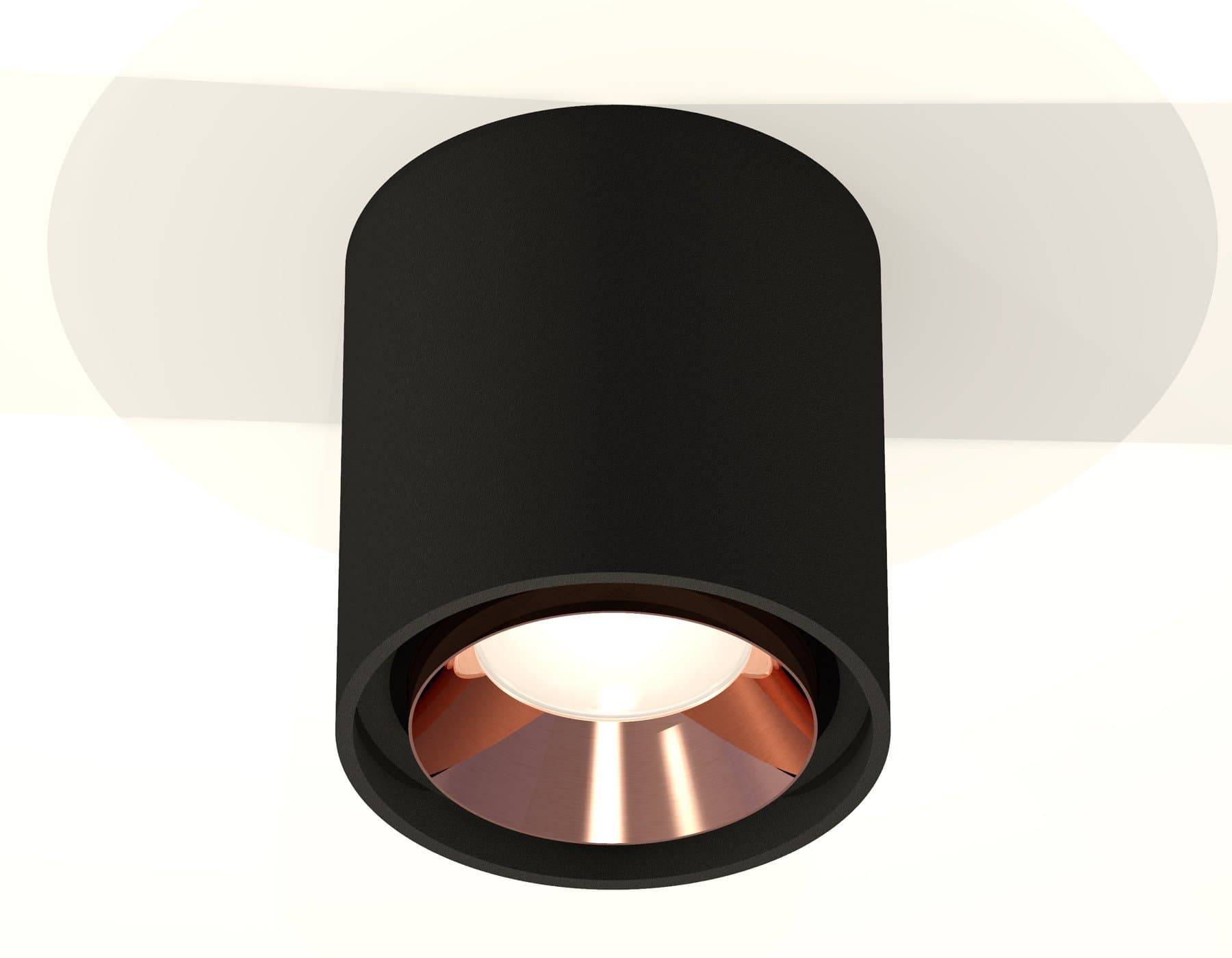 Ambrella Комплект накладного светильника XS7723005 SBK/PPG черный песок/золото розовое полированное MR16 GU5.3 (C7723, N7035) — миниатюра 3