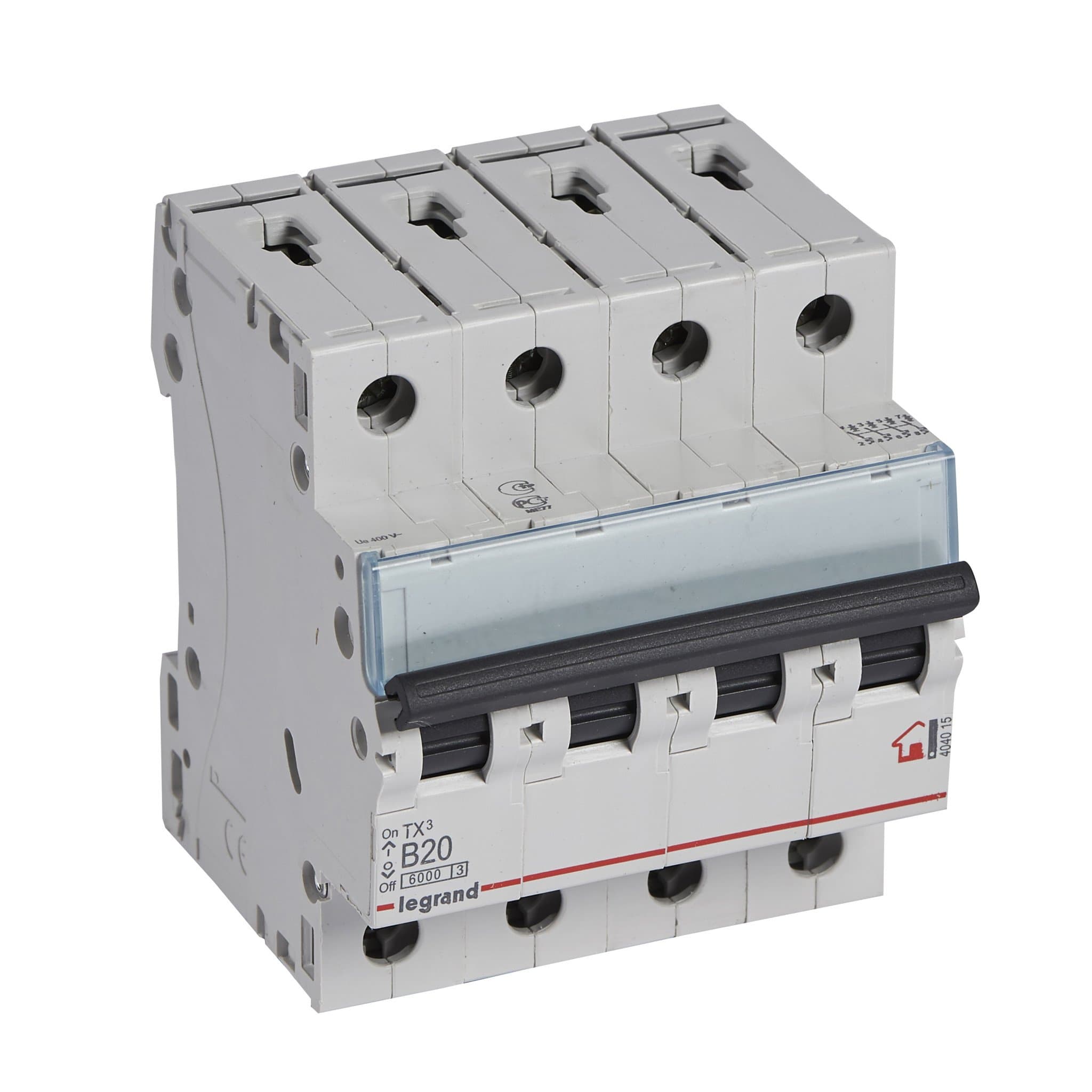 Legrand TX3 Автоматический выключатель 4P 20A (B) 6000 404015