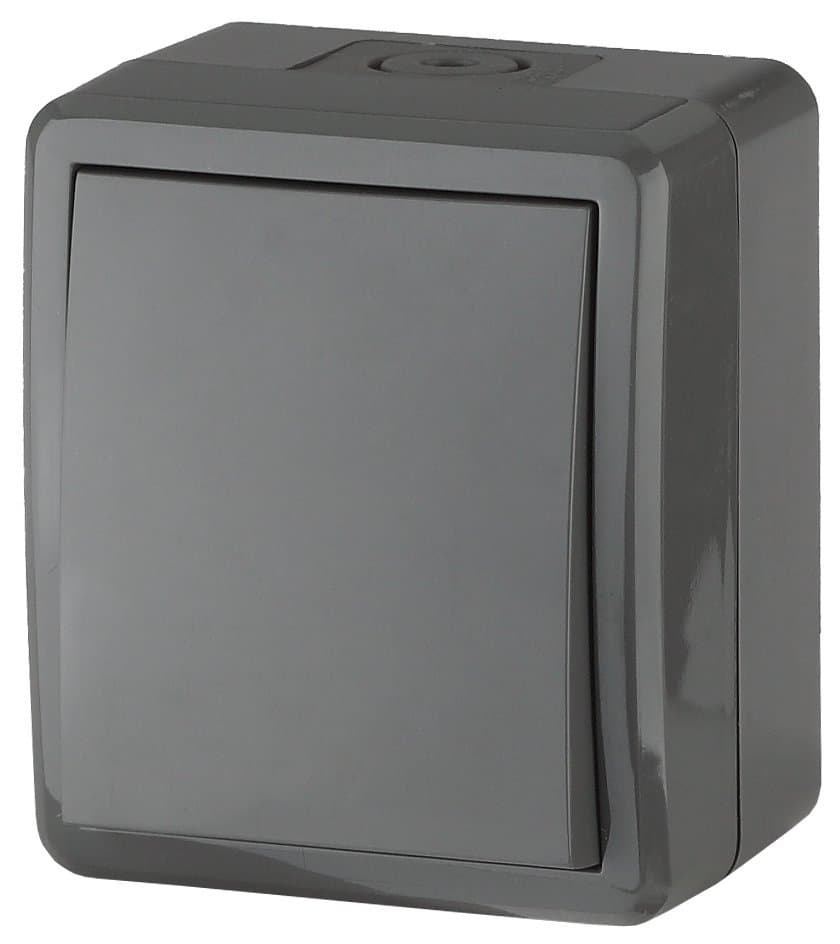 ЭРА 11-1401-03 Эксперт Серый Выключатель 1-кл ОУ IP54