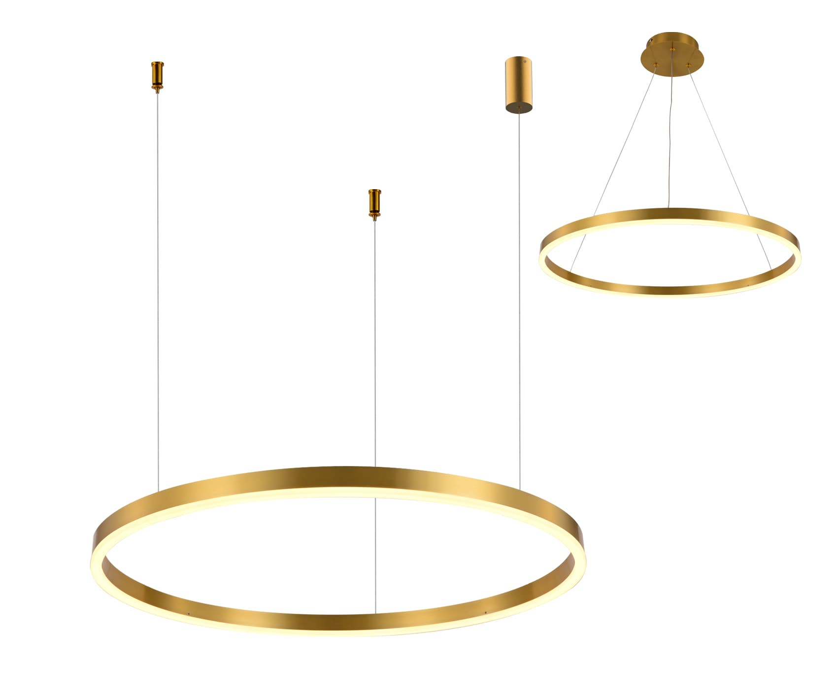 Kink Light 08214,36A(3000K) Подвес Тор латунь d80 h150 Led 50W (3000K) 2 типа крепления