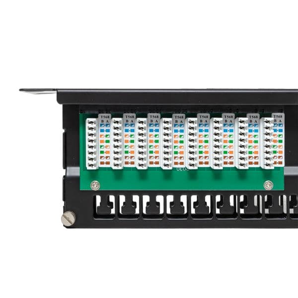 EKF Патч-панель высокой плотности TERACOM PRO 19'' Cat.5E 1U неэкранированная UTP 48 портов RJ-45 Dual IDC с органайзером — миниатюра 5