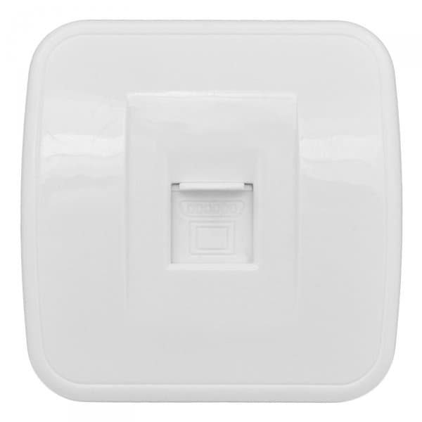 EKF Basic Минск Белый Розетка RJ-45, 1А, 120В, ОП