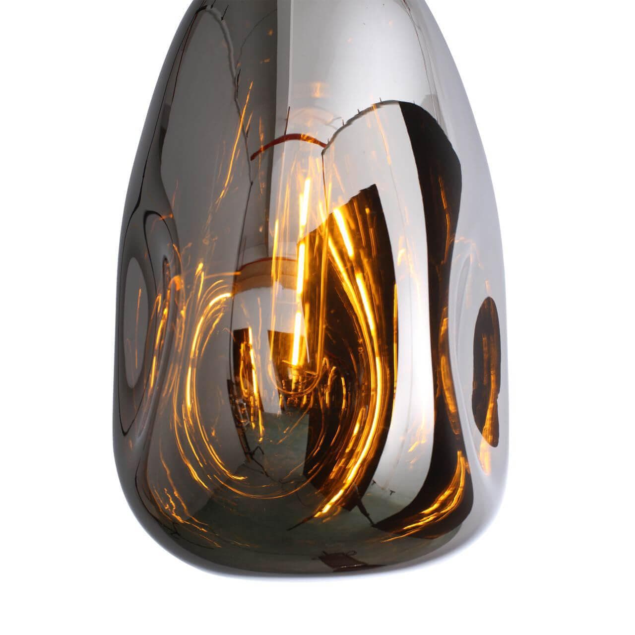 ST LUCE SL328.103.01 Подвес  Хром/Янтарный E27 1*60W — миниатюра 3