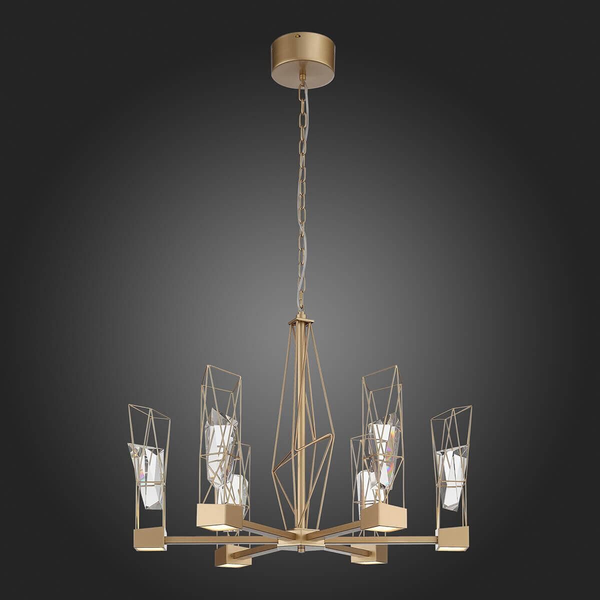 ST Luce SL815.203.06 Люстра подвесная Матовое золото/Матовое золото, Прозрачный LED 6*8W 4000K — миниатюра 4
