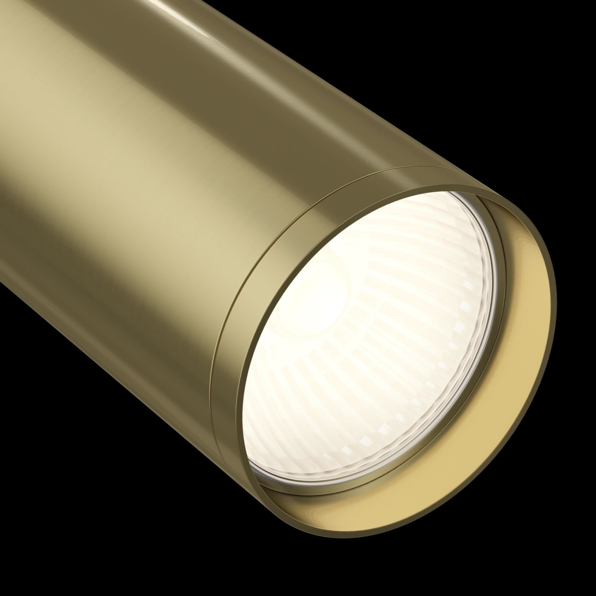 Maytoni Single phase track system Черный и Латунь Светильник трековый (Набор) ( TR020-01B+TRA020-01BS) TR020-1-GU10-BBS — миниатюра 4