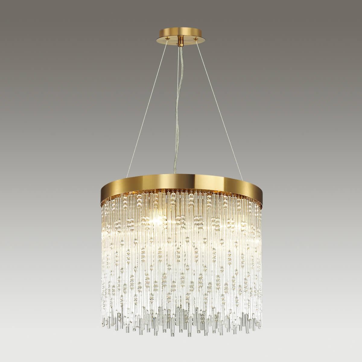 Odeon Light 4848/5 HALL ODL21 343 золото/стекло Люстра E14 5*40W REFANO — миниатюра 2