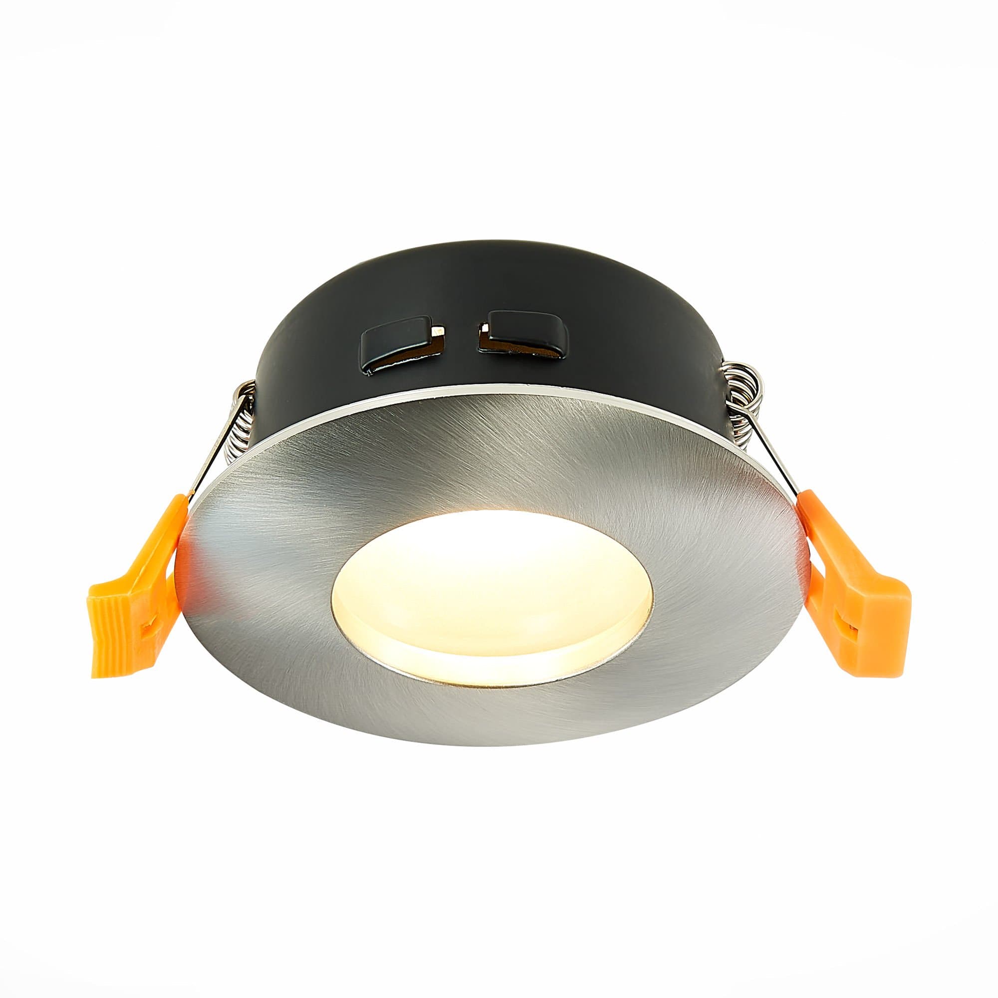 ST LUCE ST213.118.01 Св-к встр. Никель GU10 1*50W IP44 L84xW84xH50 220V Без ламп