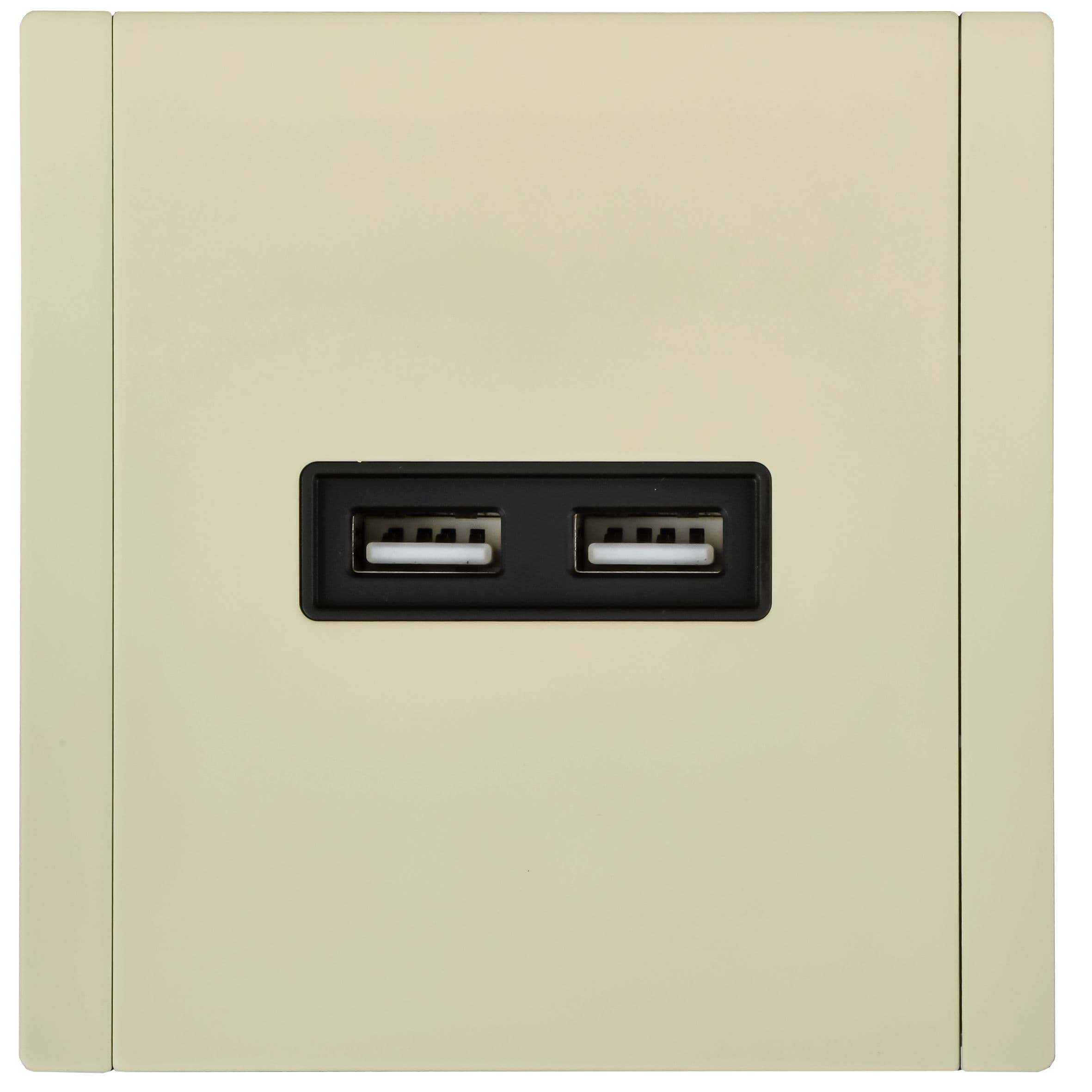 IEK FORTE&PIANO Металл Слоновая кость Розетка USB A+A 3,1А FP849M — миниатюра 2