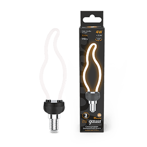 Gauss Лампа Filament Artline CT35 4W 330lm 2700К Е14 milky LED 1000801104 — миниатюра 1