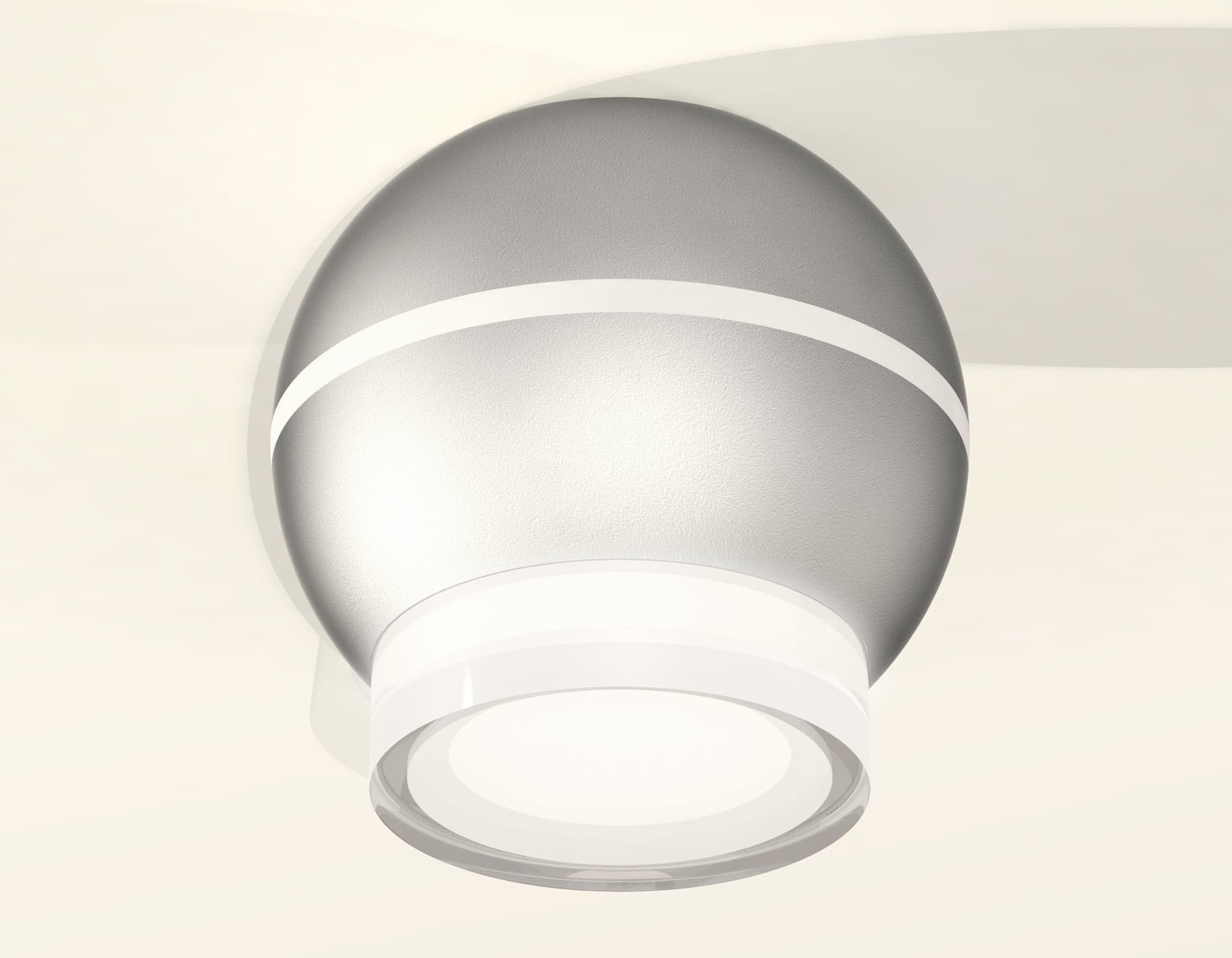 Ambrella Комплект накладного светильника XS1103031 SSL/FR/CL серебро песок/белый матовый/прозрачный MR16 GU5.3 LED 3W 4200K (C1103, N7160) — миниатюра 2