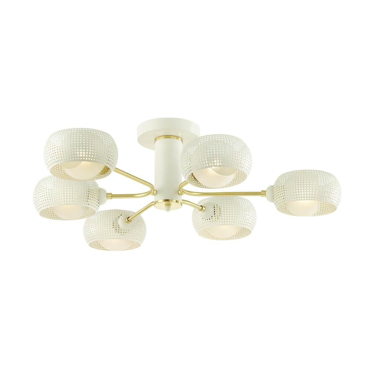 Lumion 4531/6C MODERNI LN21 141 белый, матовое золото Люстра потолочная E14 6*40W 220V NOELLE — миниатюра 1