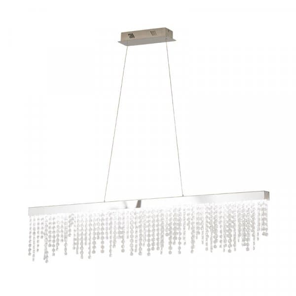 Eglo Подвес LED ANTELAO с димм., 32W(LED), 1150х90, H1500, сталь, хром/хрусталь, прозрачный 39284 — миниатюра 1