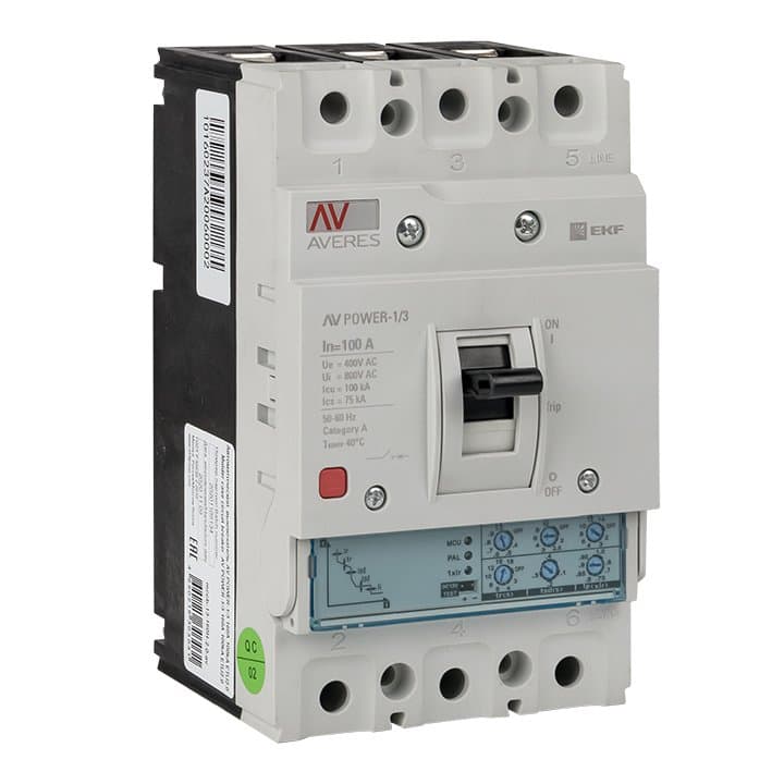 EKF AVERES Автоматический выключатель AV POWER-1/3 100А 100kA ETU2.0