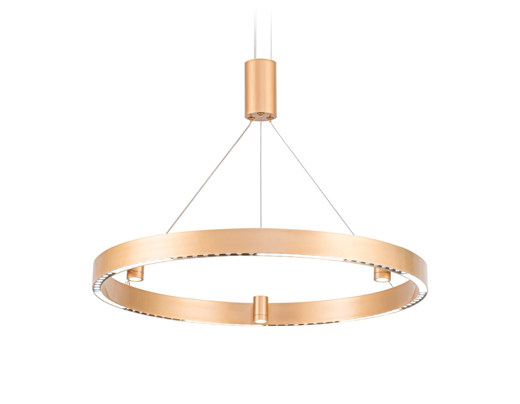 Ambrella Светильник подвесной светодиодный FL5846/1+3 GD золото 40W 3000K/4200K/6400K D600*1200 (без ПДУ) — миниатюра 1