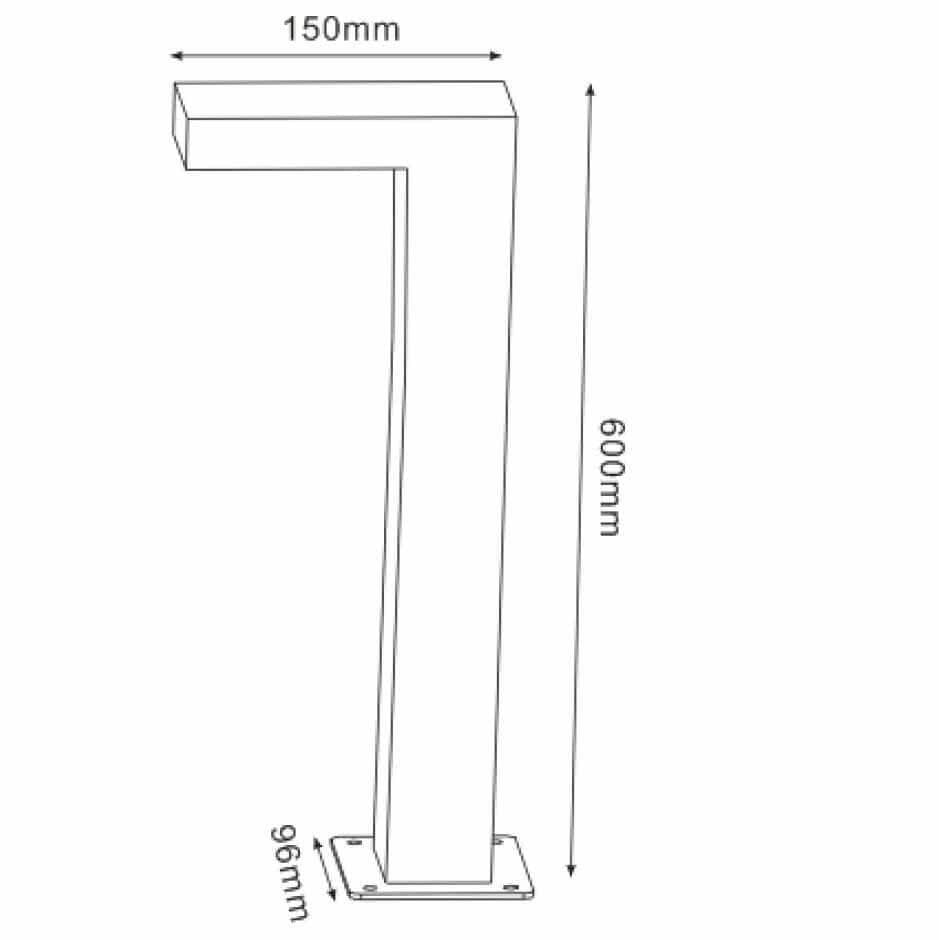 Lucide TEXAS Антрацит Уличный светильник 28851/60/30 — миниатюра 3