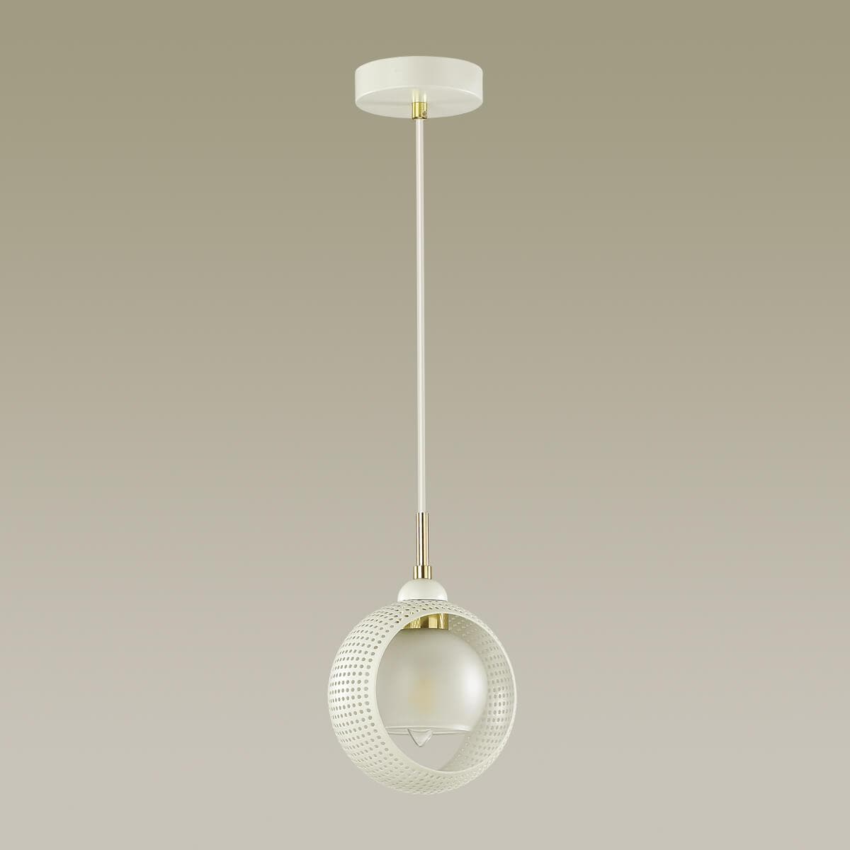 Lumion 4531/1 MODERNI LN21 141 белый, матовое золото Подвес E14 40W 220V NOELLE — миниатюра 4