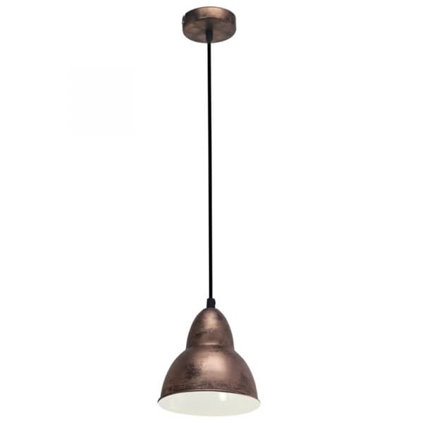 Eglo Подвес TRURO, 1х60W (E27), Ø155, H1100, сталь, медный состаренный 49235