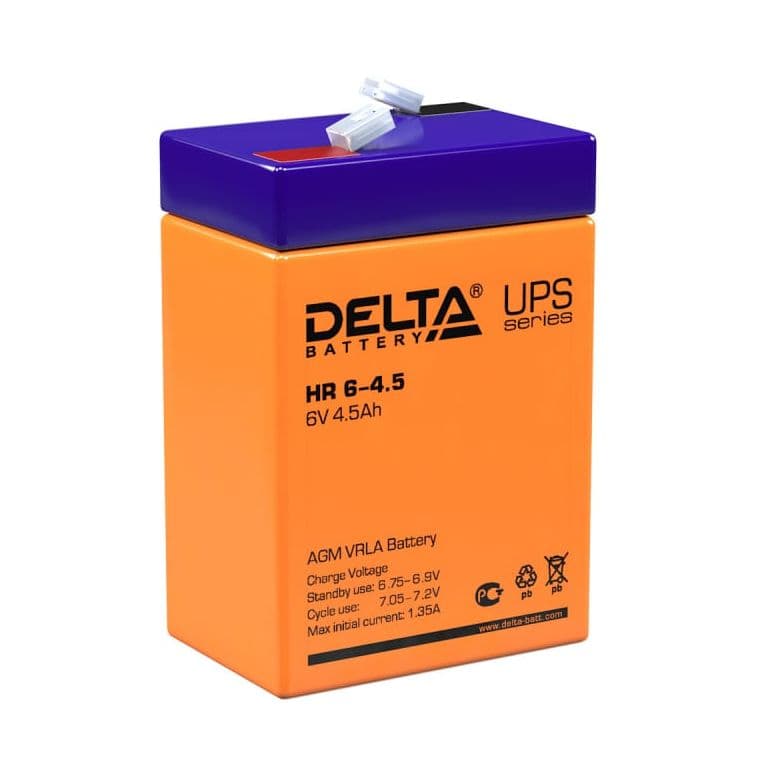 Delta Аккумуляторная батарея HR 6-4.5 (6V/4.5Ah)
