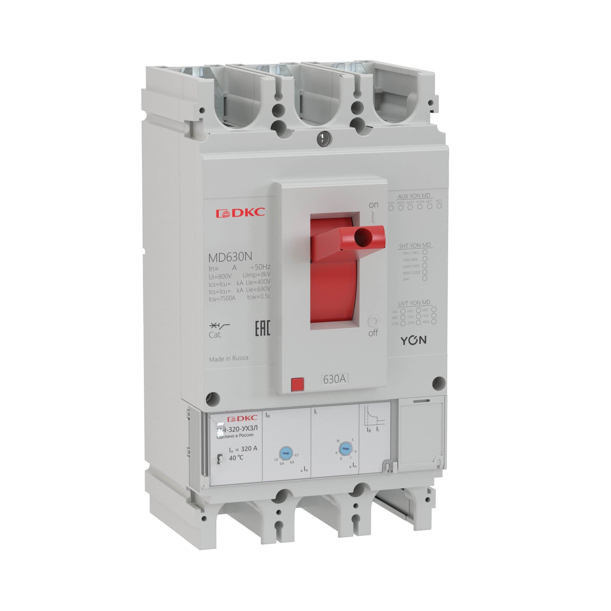 DKC Авт. выкл. YON MD630H-TM500 3P 500А 65kA Ir 0.7…1xIn Ii 5…10xIn