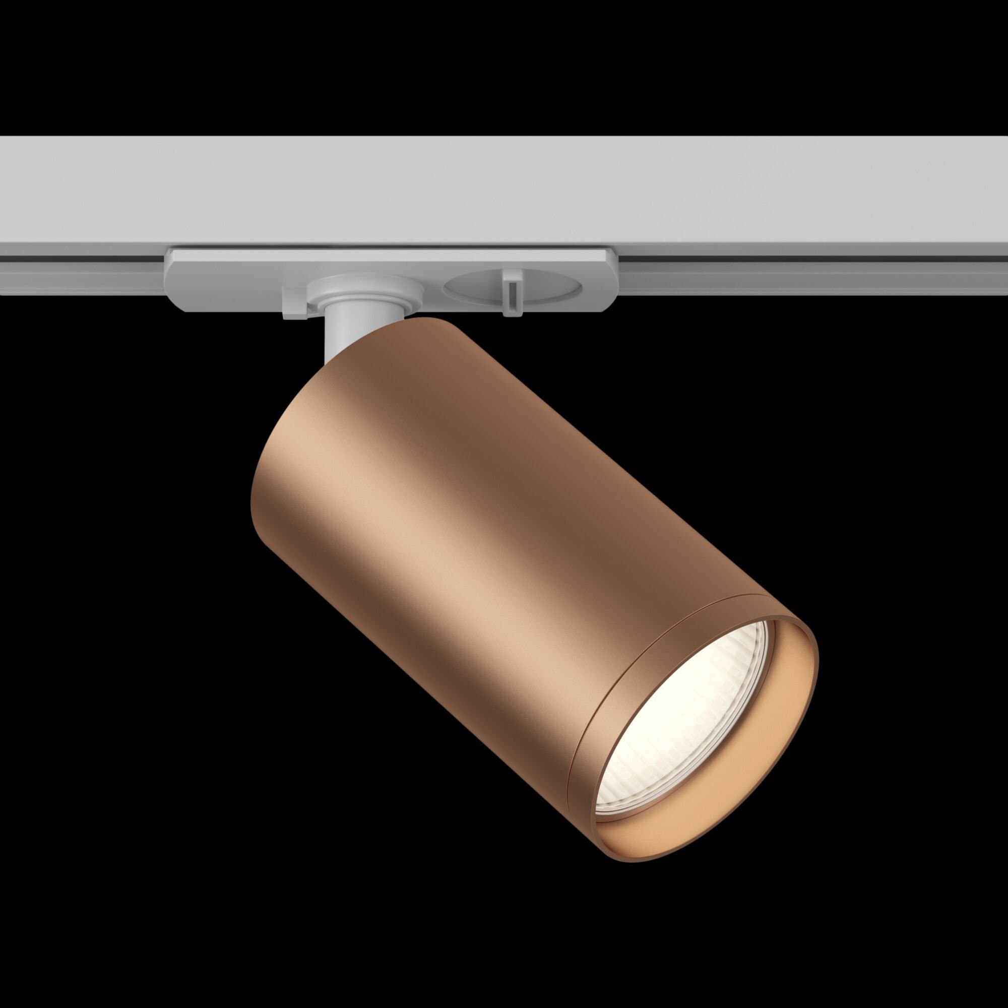 Maytoni Single phase track system Белый и Медь матовая Светильник трековый (Набор) ( TR020-01W+TRA020-01C) TR020-1-GU10-WC — миниатюра 3