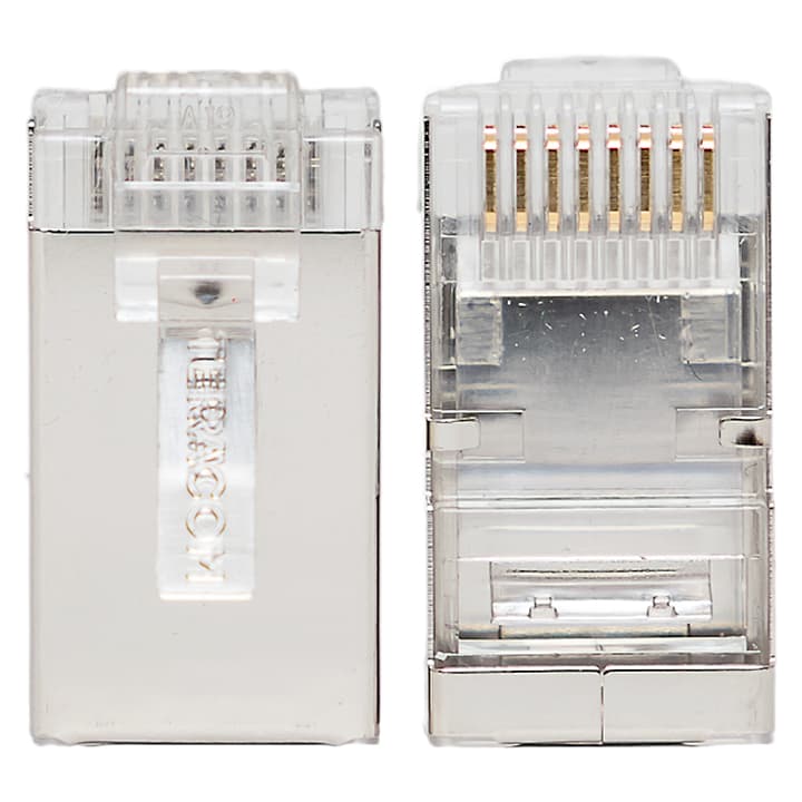EKF Коннектор RJ-45 TERACOM экранированный 8P8C Cat.5E универсальный (упак.20шт) — миниатюра 3