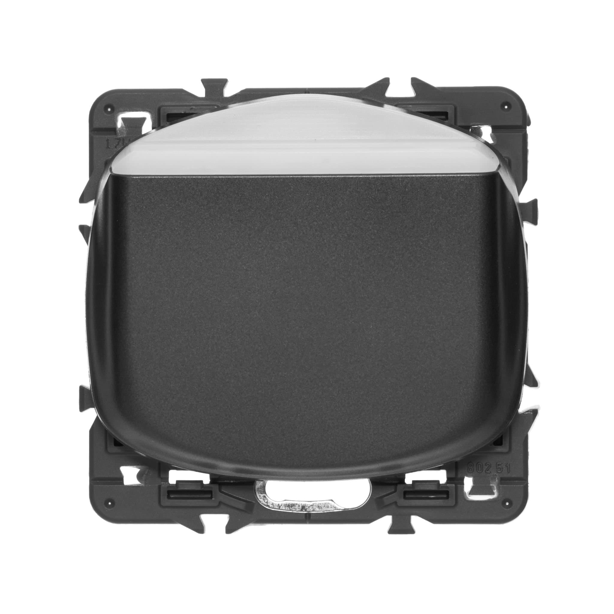 Legrand Celiane2 Графит Накладка выключателя карточного 067909 — миниатюра 2