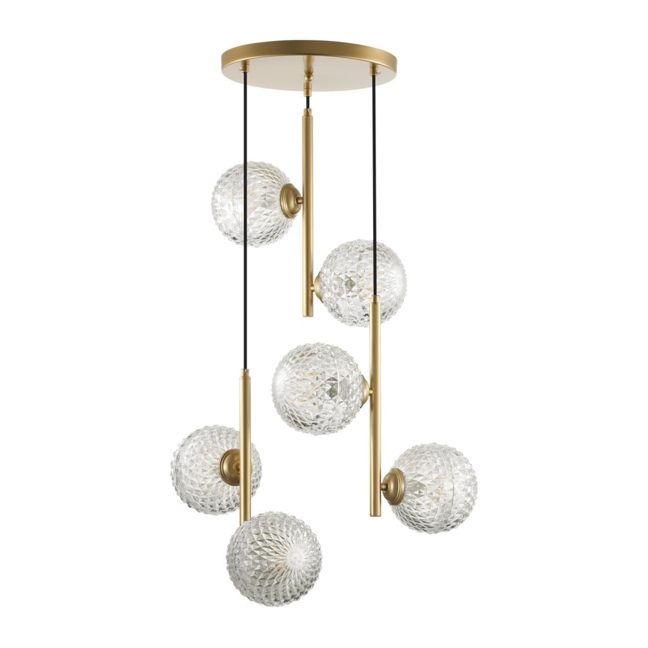 Lumion 5292/6 MODERNI LN23 матовое золото Светильник подвесной E27 6*8W LED 220V GENEVA