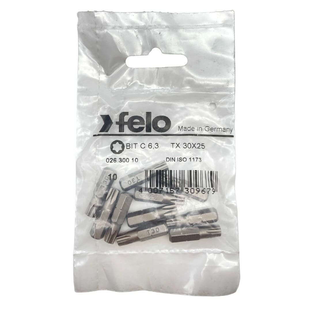 Felo Бита Torx 30X25, серия Industrial, 10 шт 02630010 — миниатюра 2