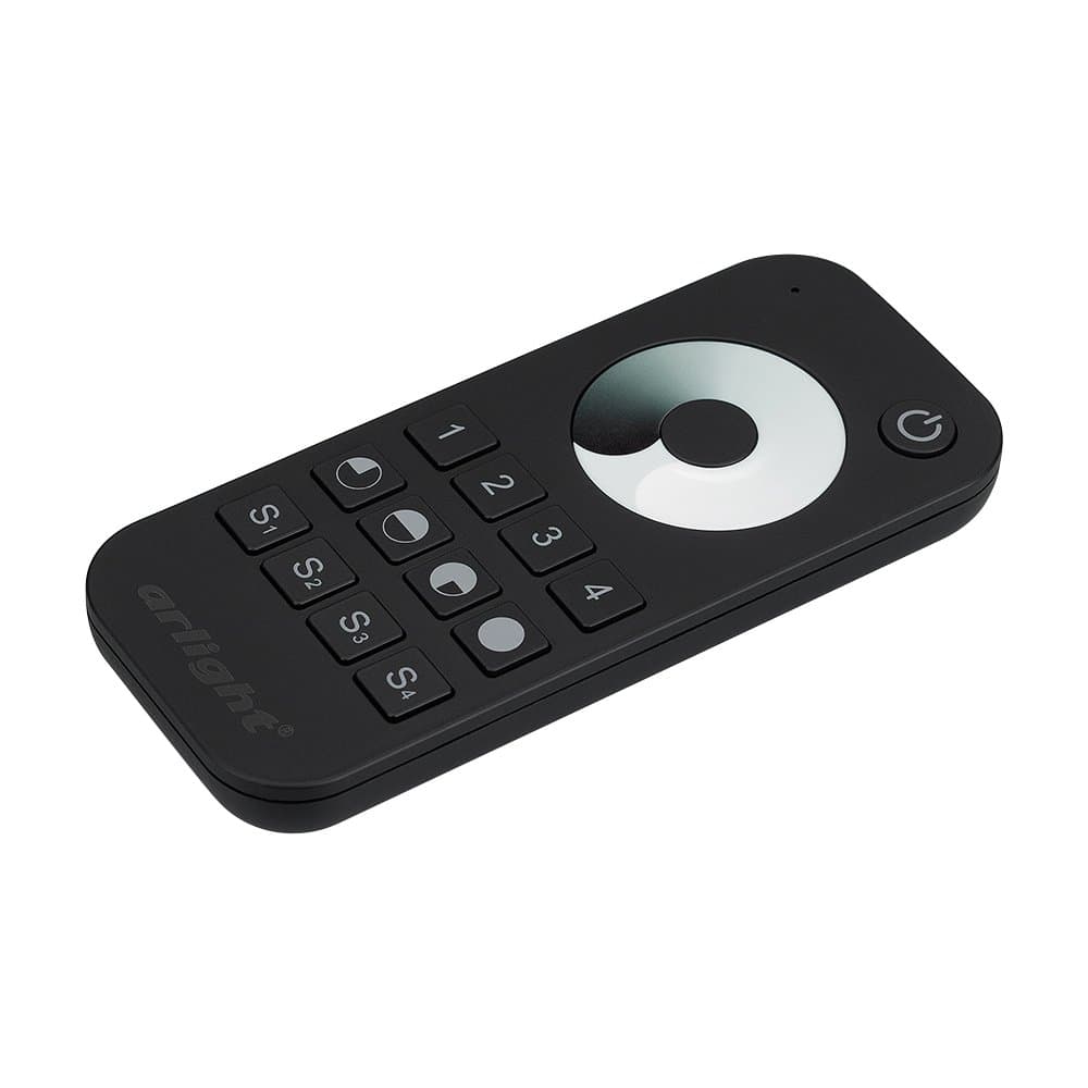 Arlight Пульт SMART-R24-DIM Black (4 зоны, 2.4G) (IP20 Пластик, 5 лет) 023475